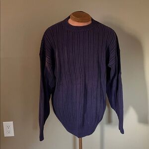 Vintage Timberland Men's Deep Purple Crewneck Sweater
